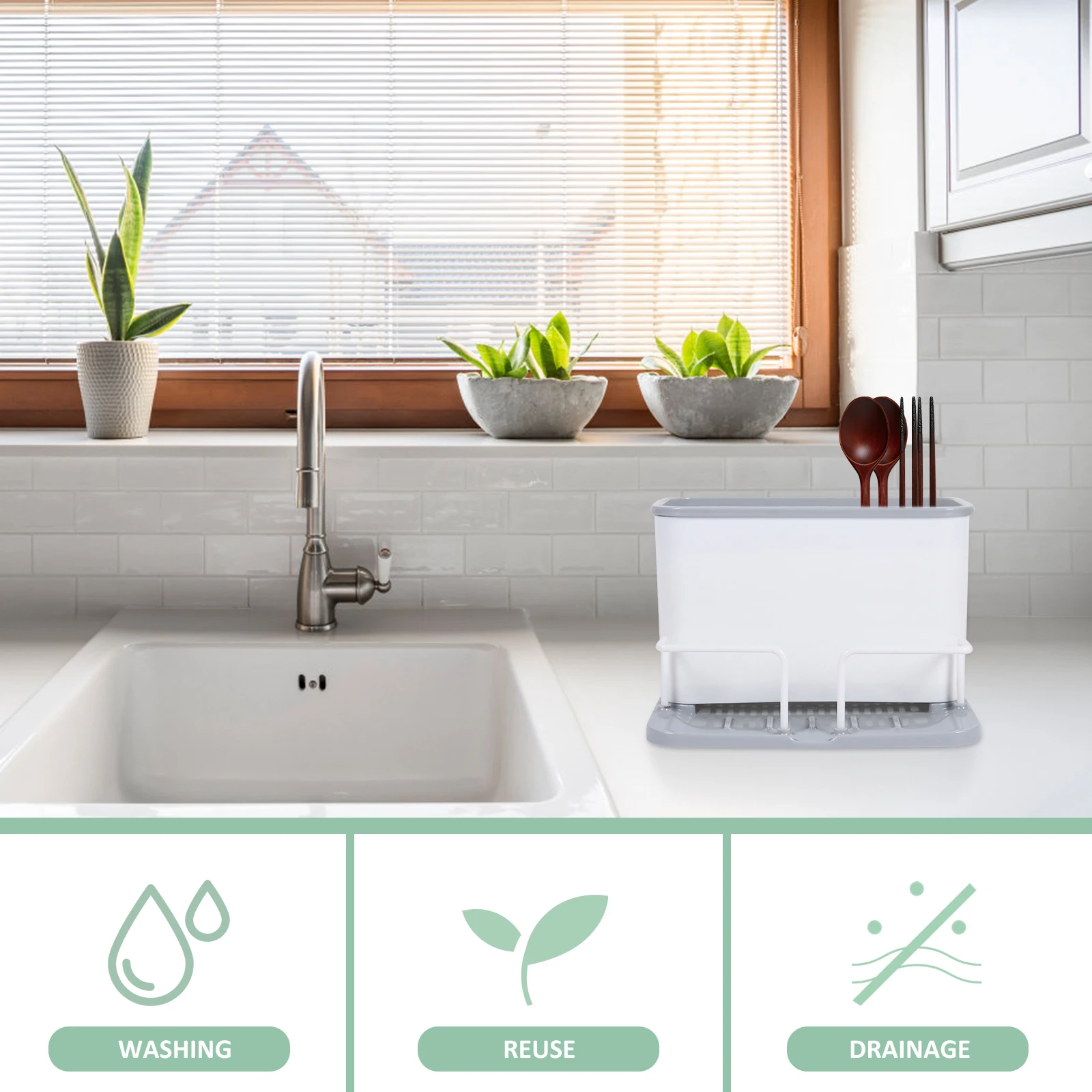 

Utensil Holder Rack Chopsticks ganizer Flatware St PP Material Chopsticks Holder Anti Mildew Kitchen Storage