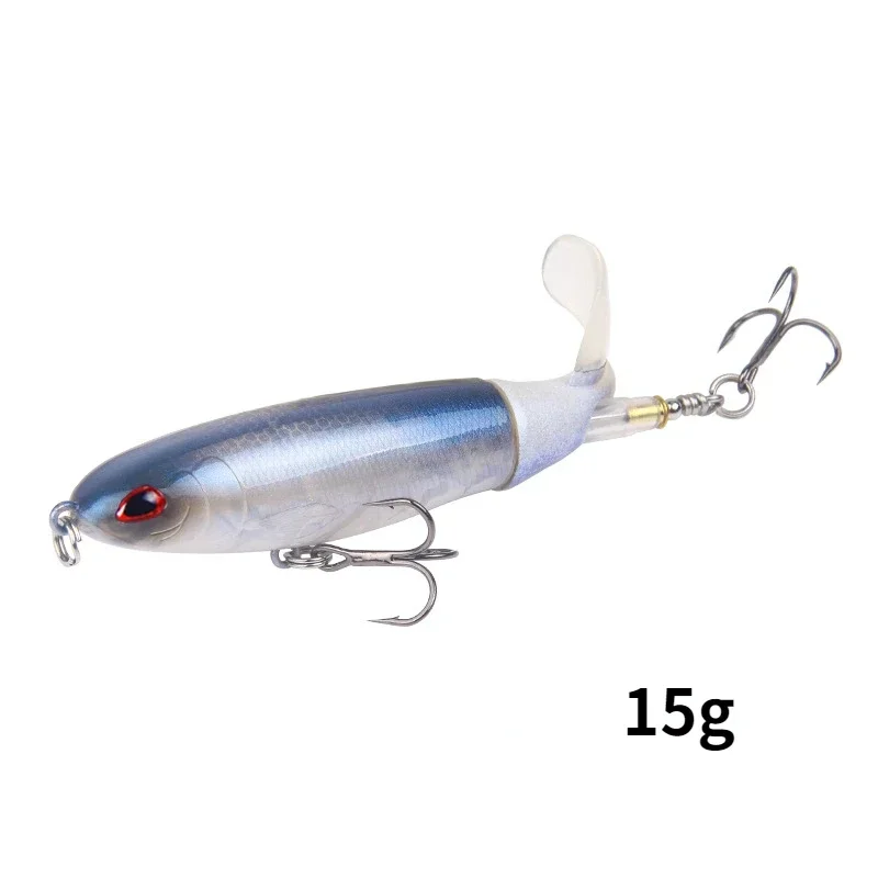 1 Stück 10 cm/14 cm Topwater Angelköder Whopper Popper Künstlicher Köder Harter Plopper Weicher rotierender Schwanz Angelgerät Angelköder