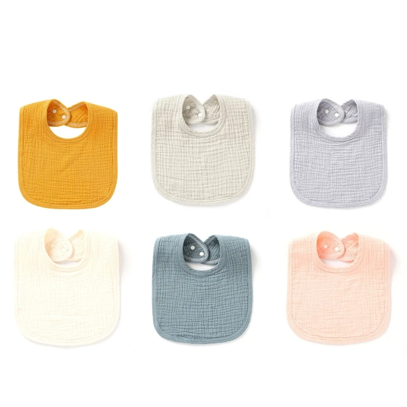 Baby Feeding Drool Bibs Infants 4-layers Cotton Gauze Saliva Towel Bandana Burp Cloth for Newborn Toddler