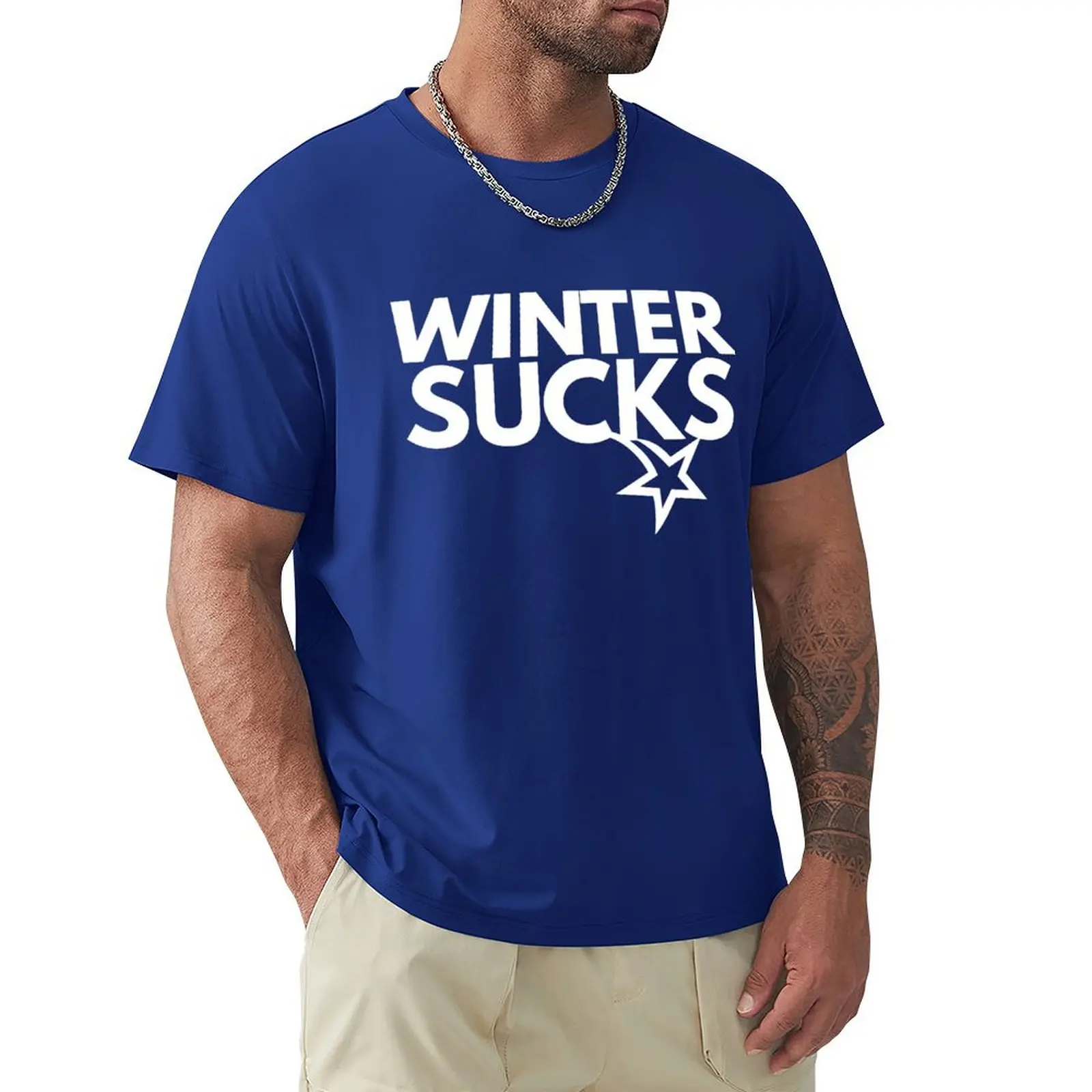 

winter sucks T-shirt korean fashion customs workout shirts for men