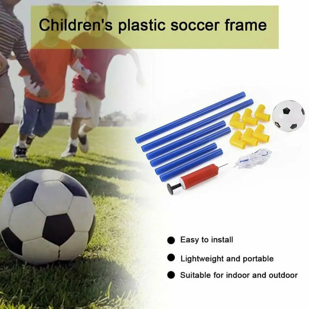 Folding Mini Detachable Net Set with Pump Soccer Goal Post Football Outdoor Sport Soccer