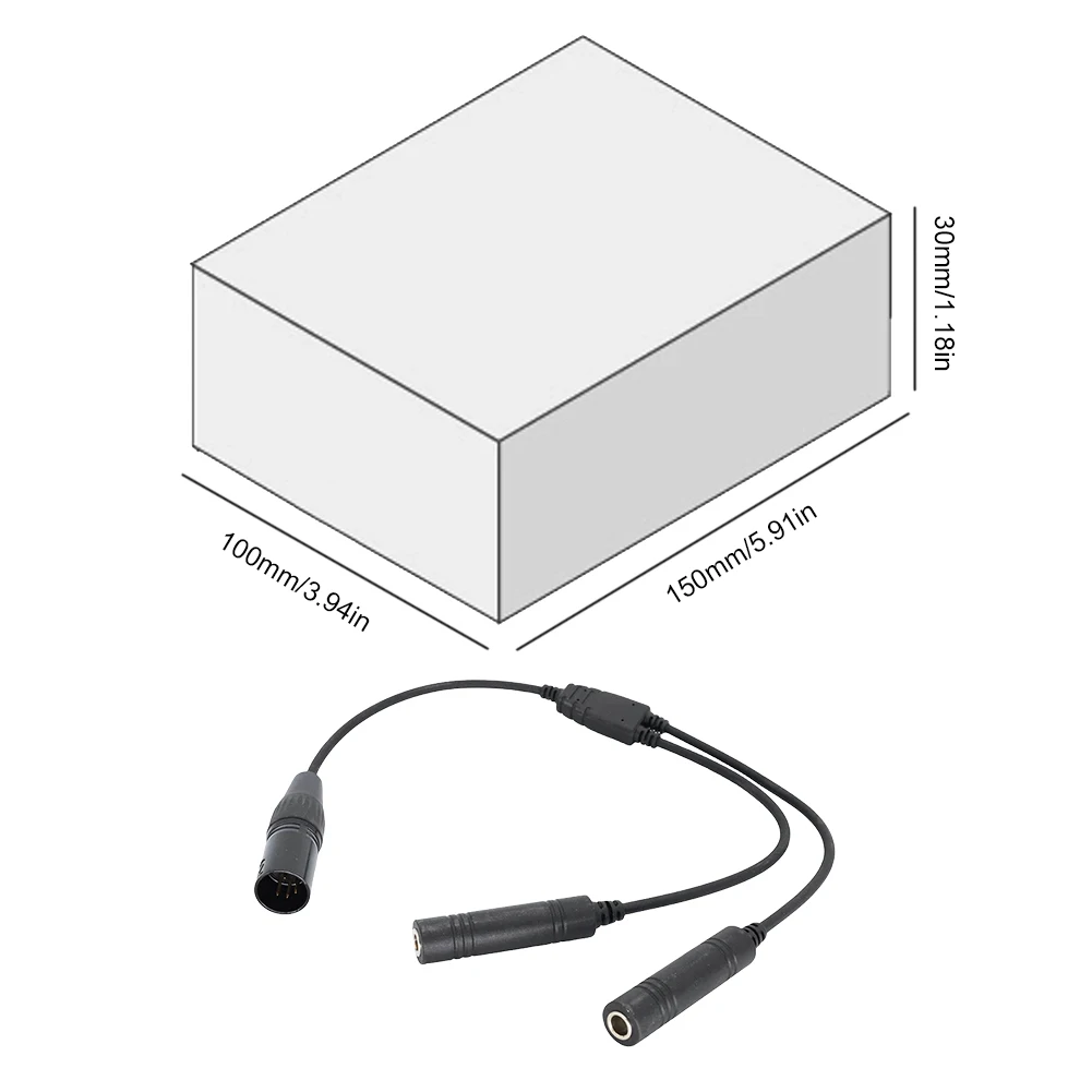 GA Dual Plugs Male To XLR Female Converter Universal GA Twin Plugs To 5 Pin XLR Cable for Aviation Communication