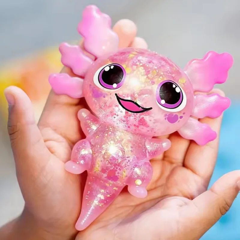 Colorful Salamander Maltose Fidgets Ornament Squishy Malt Sugar Stretchy Axolotl Fun Squeeze Birthday