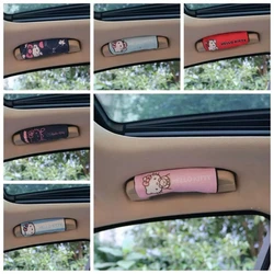 2pcs Cartoon Car Armrest Gloves Roof Pull Gloves Cute Car Onboard Interior Decorations Supplies Pink Car Accessories  For Women