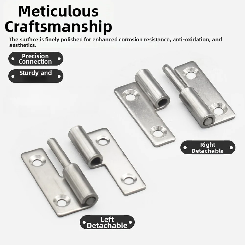 Left Hand 2.5 Inch Detachable For Lift Off Flag Hinges 304 Stainless Steel 6 Pcs Set for Residential Commercial and Marine Use