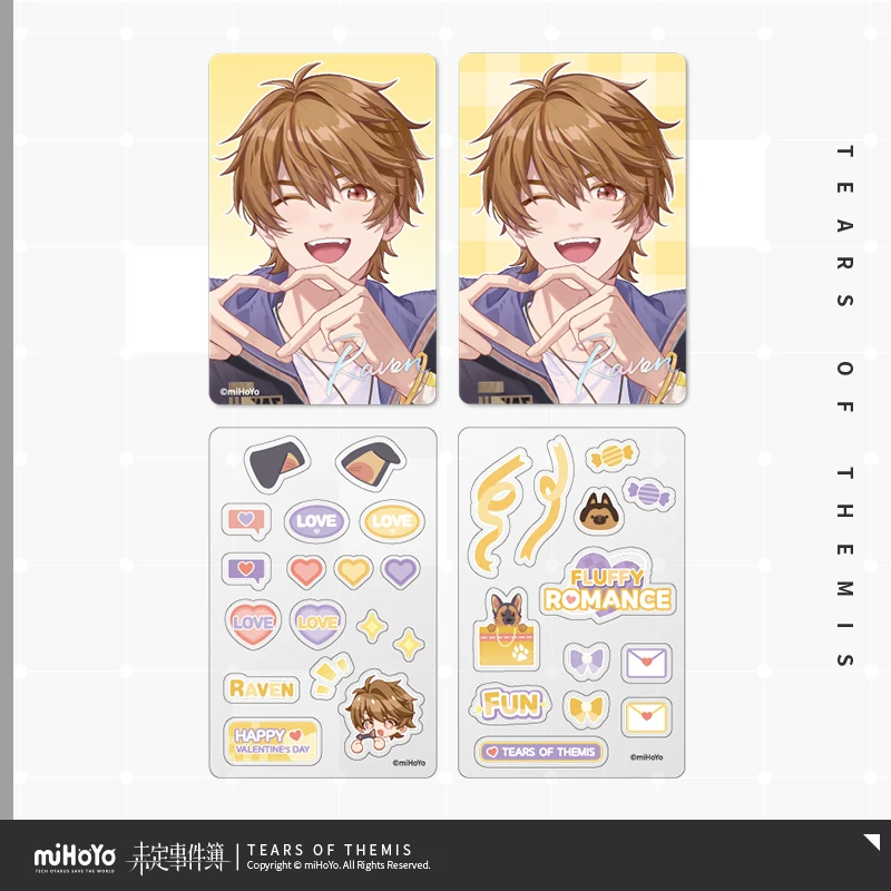 in Presale Official Merch miHoYo Undetermined Event Red Love heart Germinate series Small card decoration set