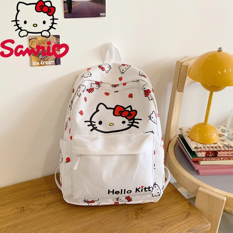 Hello Kitty New Women's Backpack Fashion High Quality Large Capacity Women's Backpack Cartoon Versatile Student Storage Backpack