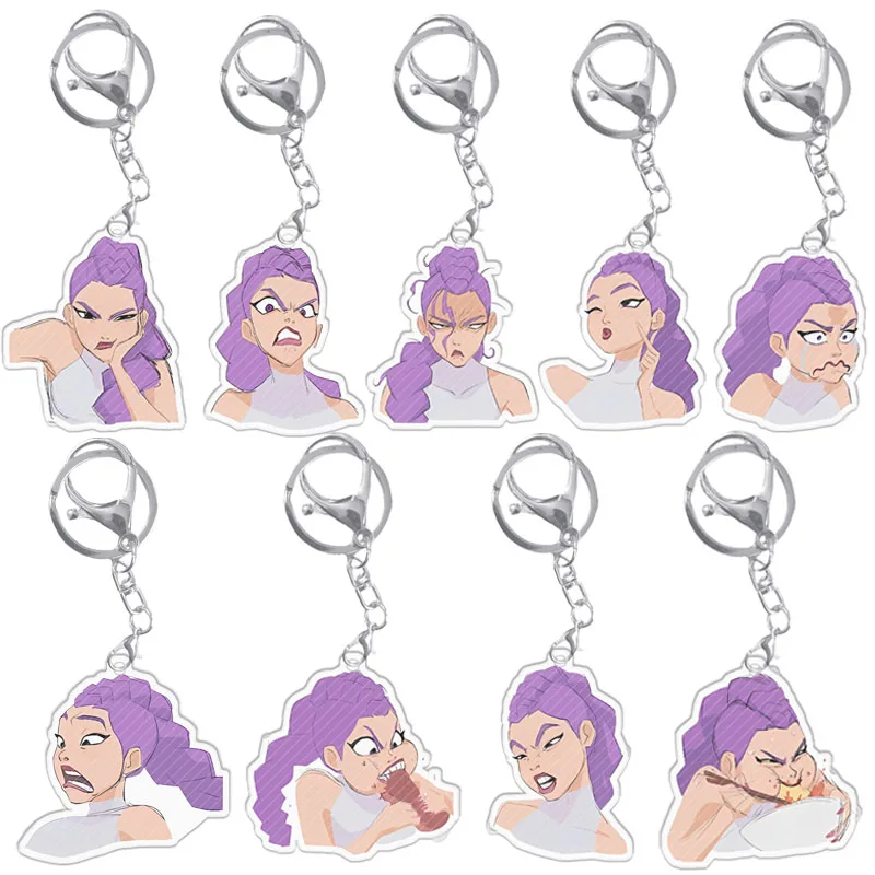 K-pop Acrylic Keychain Demon Hunters Rumi Funny Emoticon Collection Tiger Anime Characters Gifts Interesting Pendant Decoration