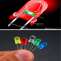 500pcs LED Light Emitting Diode Kit 5mm Colorful Diodes Diffused Assortment Boxed for DIY Projects School Experiments Car