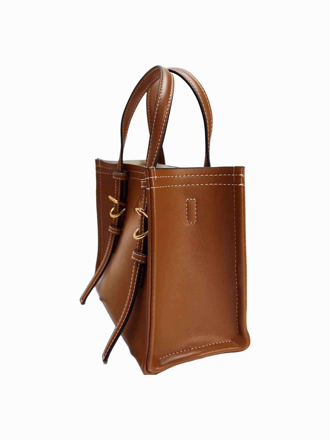 Cross border 2024 brown yellow handbag autumn new product, versatile single shoulder crossbody bag for work, commuting, leisure image 5