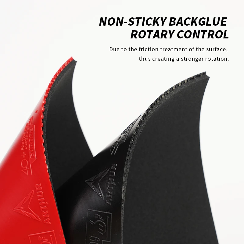 لوكي آرتثر أوروبا الماس تنس الطاولة المطاط ورقة غير لزجة المطاط بينغ بونغ مع الكربون كعكة الإسفنج ITTF المعتمدة