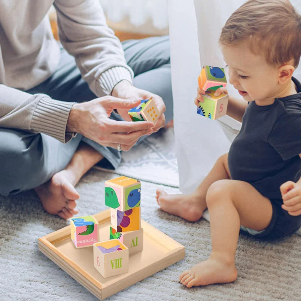 5 Pcs Wooden Pallet Trays for Block Puzzle Storage Eco Friendly Craftsmanship Gentle Safe Toy Accessories Building