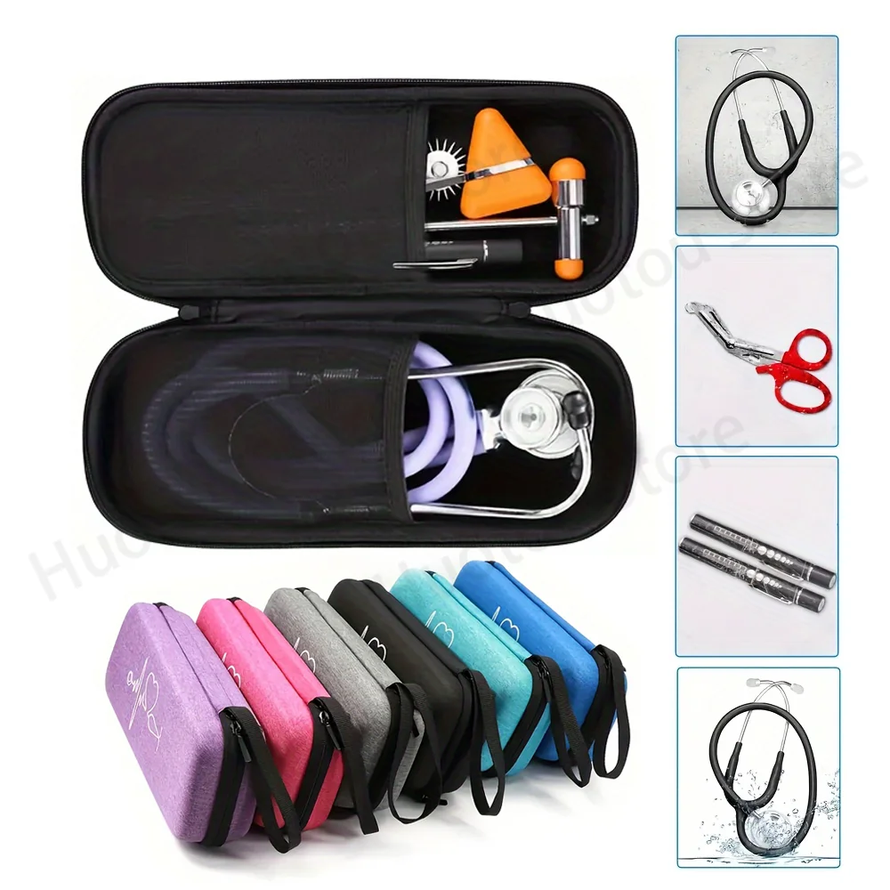 Durable EVA Stethoscope Case, Multifunctional Storage Bag, Portable Tote Bag for Medical Tool Organization (Tools Not Included)