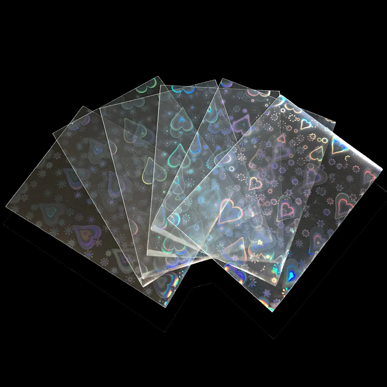 50Pcs 65*90MM Little Stars Laser Flashing Card Sleeves Protector Clear Protector Cards Photocard Protector Film