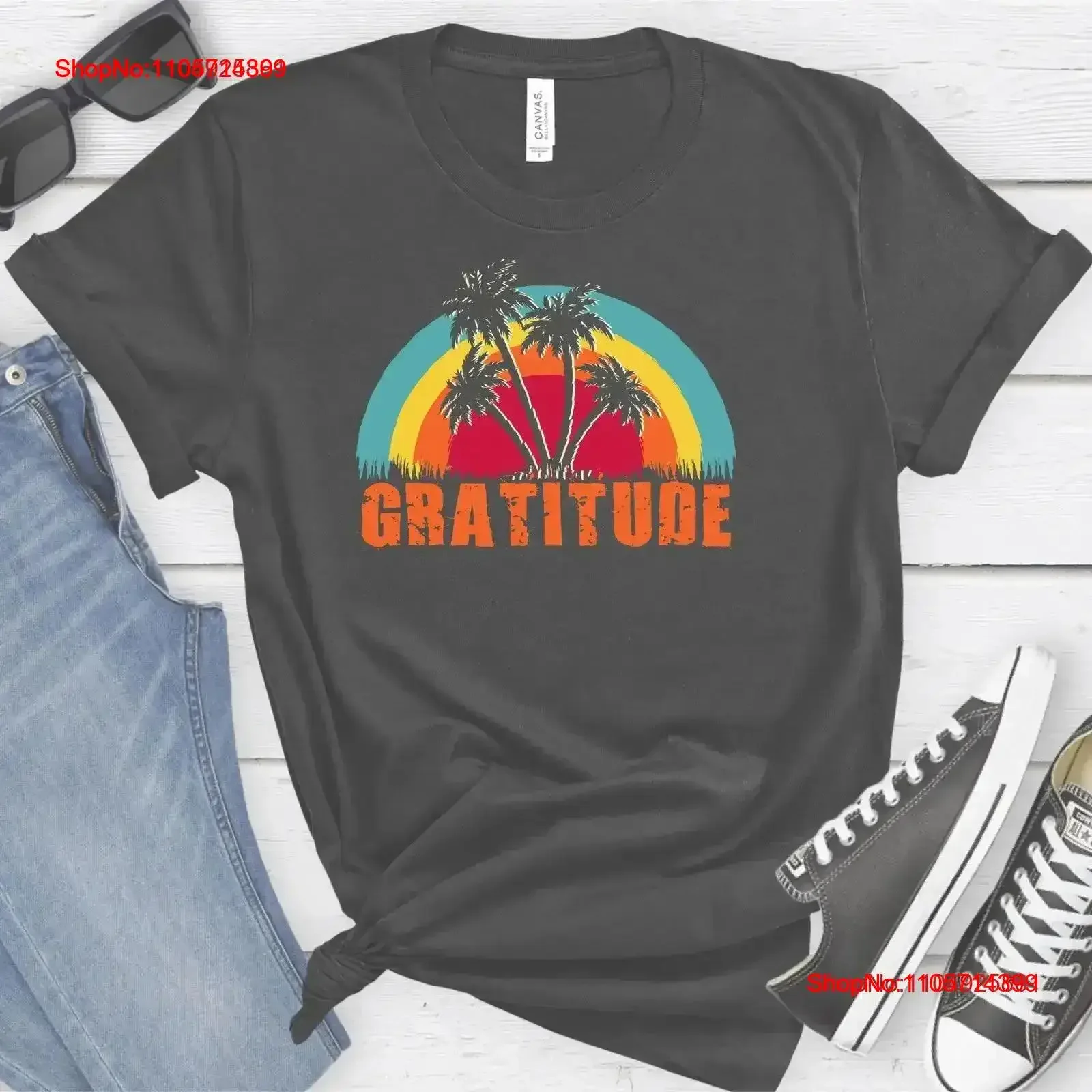 Retro Gratitude T Shirt Easter Grateful Thanksgiving Inspirational for Her Him Cute vintage Washed graphic designer clothes