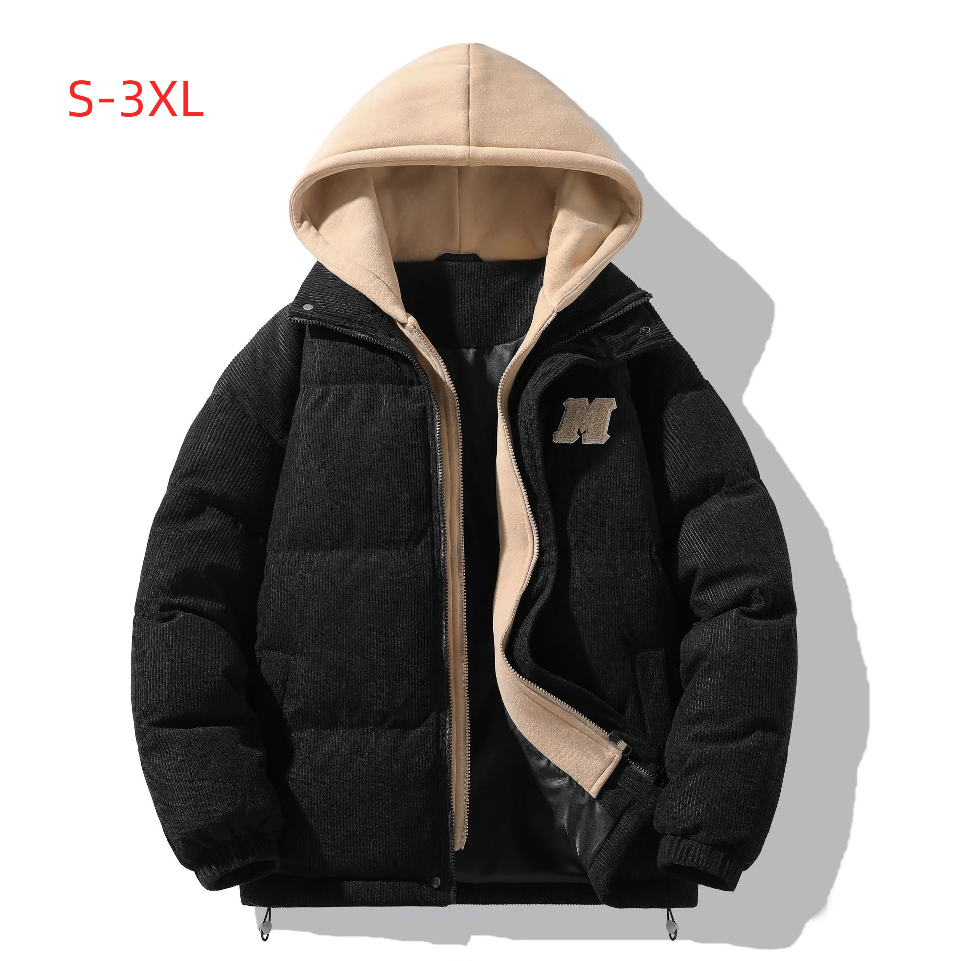 

Japanese Style Winter Limited Edition Men's Thick Hooded Cotton Jacket Short Corduroy Cotton Jacket 2025 New Jacket Fashionable