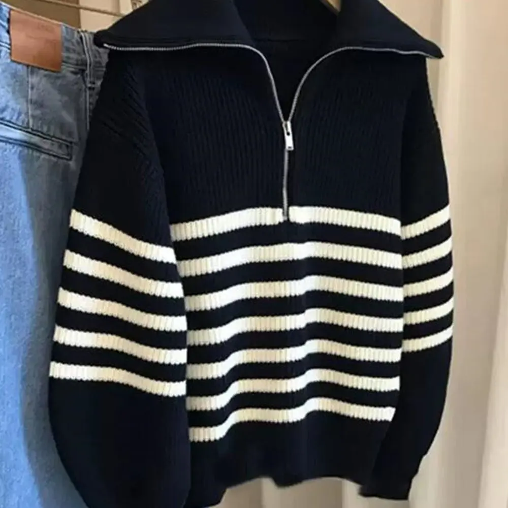 

Business Commute Style Long Sleeve Round Neck Sweater Fitted Design Straight Tube Sleeves No Decoration Required