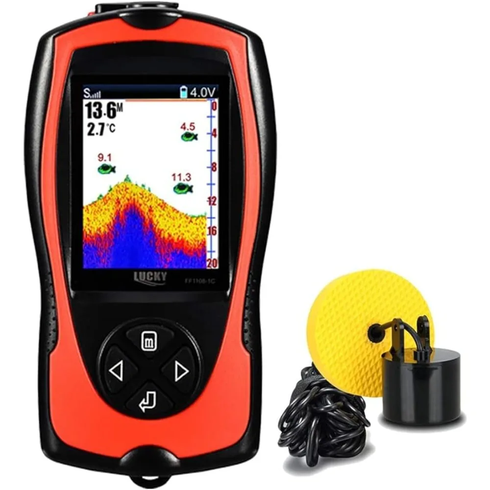 

Portable Fish Finder Handheld Kayak Fish Finders Wired Fish Depth Finder Sonar Sensor Transducer for Boat Fishing Sea Fishing