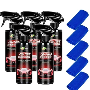 Revestimento cerâmico impermeável do carro, cristal chapeado de vidro líquido nano, pintura de polimento hidrofóbica, dureza carro polonês cera, 500ml, 10H 10 principais vendas cera pra carro cristalizadora - №4