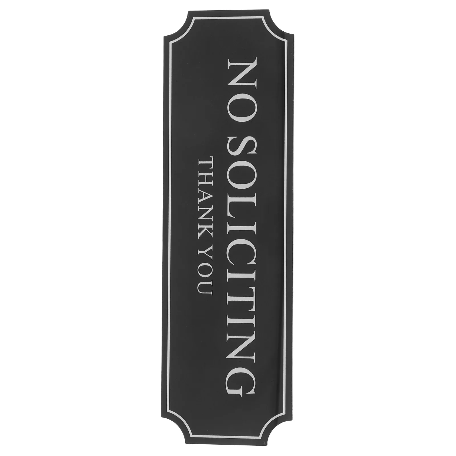 

Front Door No Soliciting Self-Adhesive Acrylic High Visibility Traffic Safety Sign For Home Office Store No Solicitation