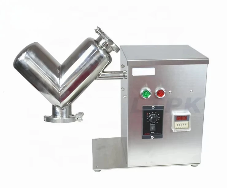 VH-2 Laboratory Stainless Steel Dry Powder Flour Spice Seasoning Protein Powder Mixing Machine Lab Mini Small V Blender Mixer