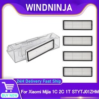 Dust Bin Hepa Filter Spare Part For Xiaomi Mijia STYTJ01ZHM 1C MI Robot Vacuum Dust Collection Box Garbage Box Accessories