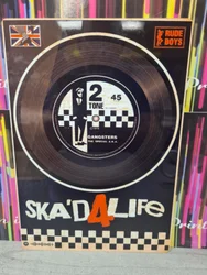 SKA'D 4 LIFE & 2 TONE RECORDS 198mmx283mm METAL SIGN/ MAN CAVE/ GARAGE/ SHED.