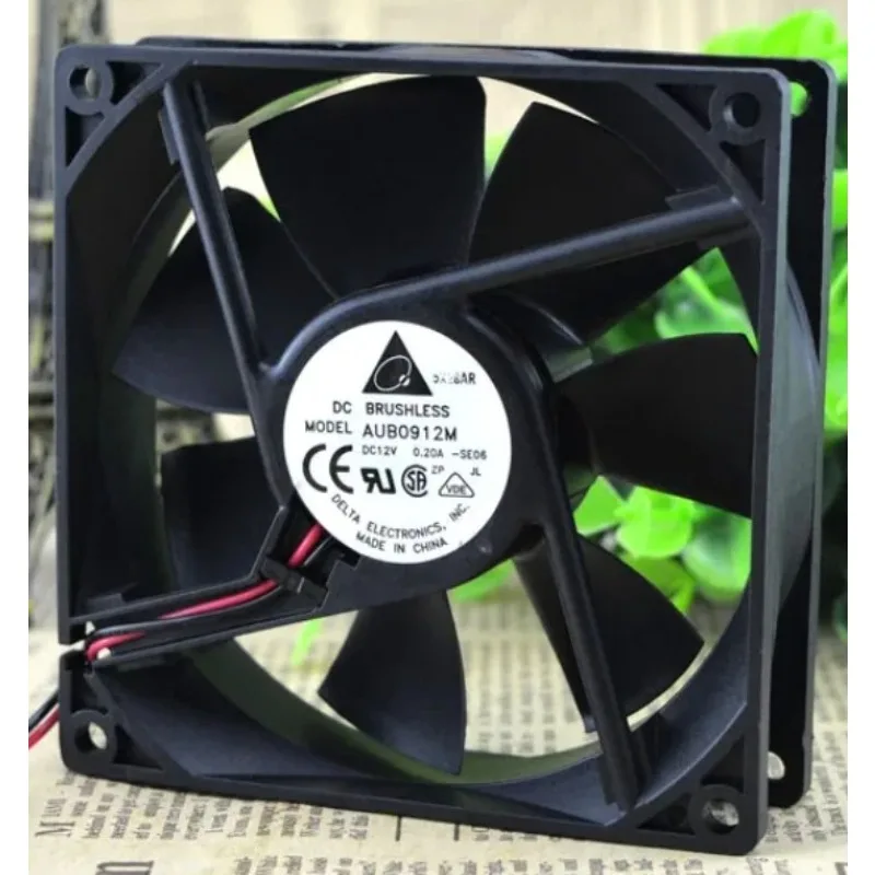 New Cooler Fan Radiator for DELTA AUB0912M 12V 0.20A 9025 9CM Silent Cooler Fan 90*90*25mm