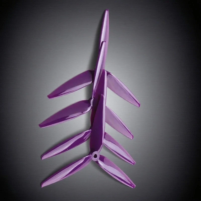 2 paires (2CW + 2CCW) Tracker 7X4X3 7040 hélice en Poly carbonate à 3 pales/tri pales de 7 pouces pour pièces de Drone Freestyle FPV de 7 pouces 8 pouces