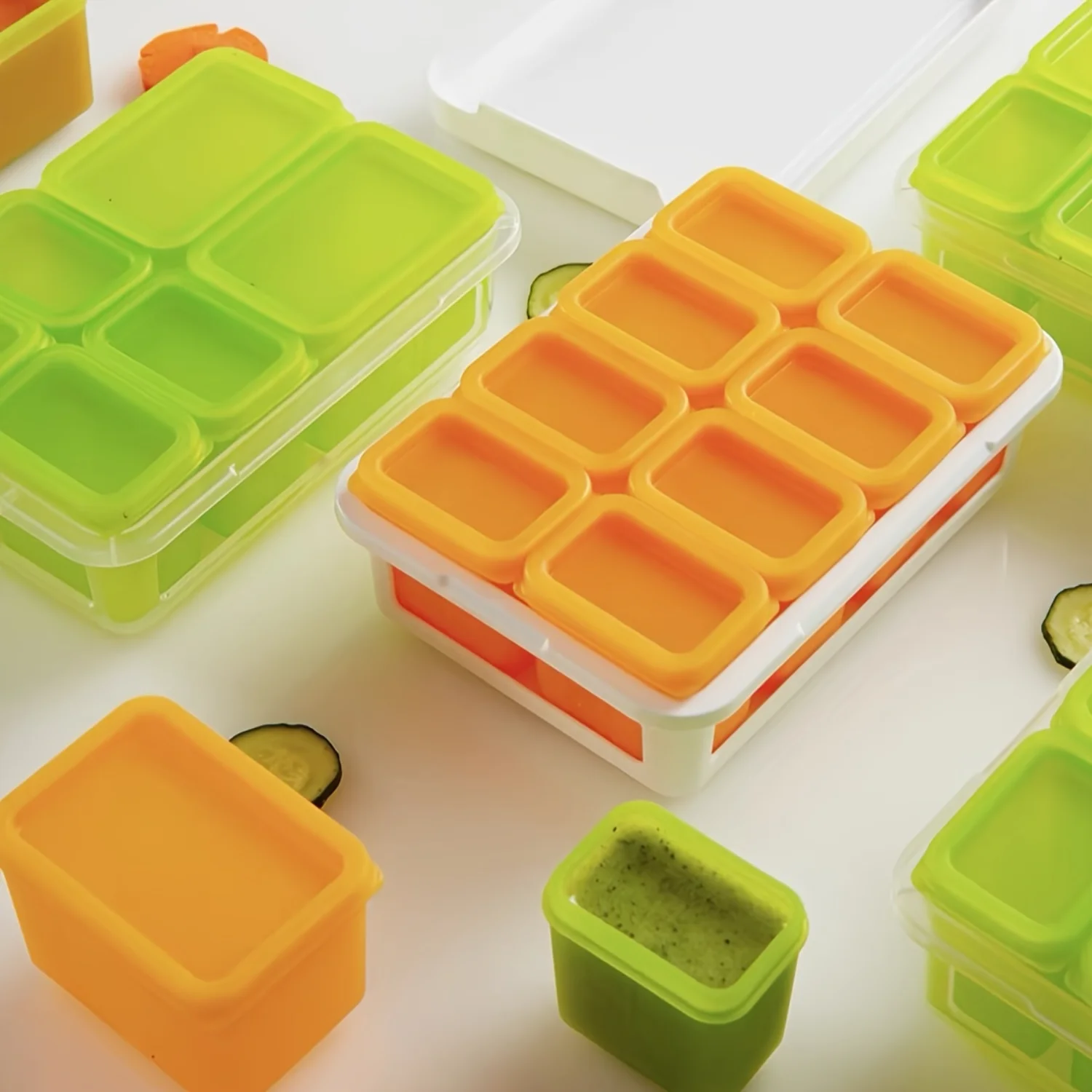 Portable Baby Food Box - Soft Silicone, Airtight & Freezable, Ideal for Steamed Meat Paste and Supplementary Food Preparation!