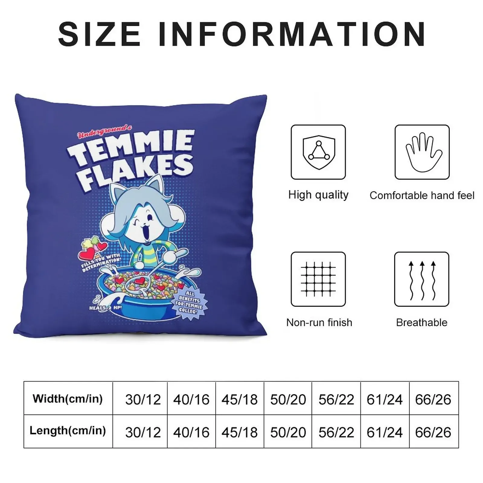 Temmie Flakes! Throw Pillow Sofa Covers Cushion Covers For Living Room Cushion Cover Luxury pillow