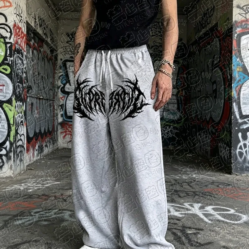 

Original Gothic Dark Design Men's Kid Casual Sporty Loose Straight-leg Long Pants The First Choice for Autumn Style Matching