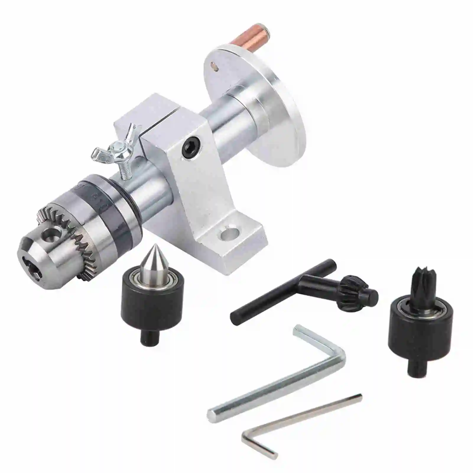 DIY Woodworking Precise Live Revolving Center with Wrench for Mini Lathe Machine Lathe Revolving Center