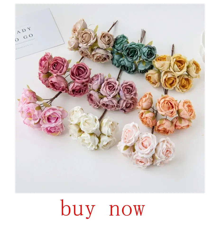 6/18 stücke Künstliche Blumen Nelke Bouquet Hochzeit Party Dekorationen Hause Vase Tisch Outdoor Garten Diy Kranz Geschenke Sammelalbum – Detail 7