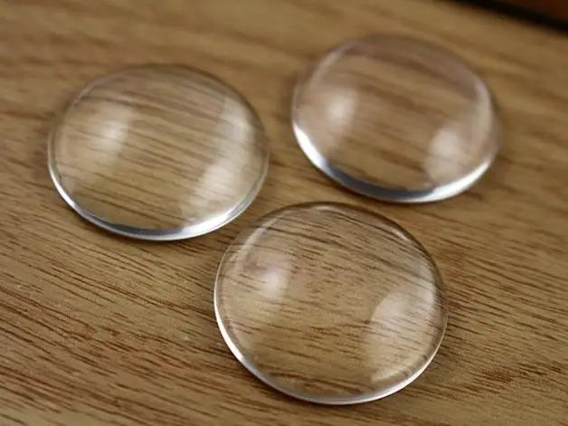 5pcs/lot 25MM Round Flat Back Clear Glass Cabochon, High Quality, Lose Money Promotion!!!(Z2-09)