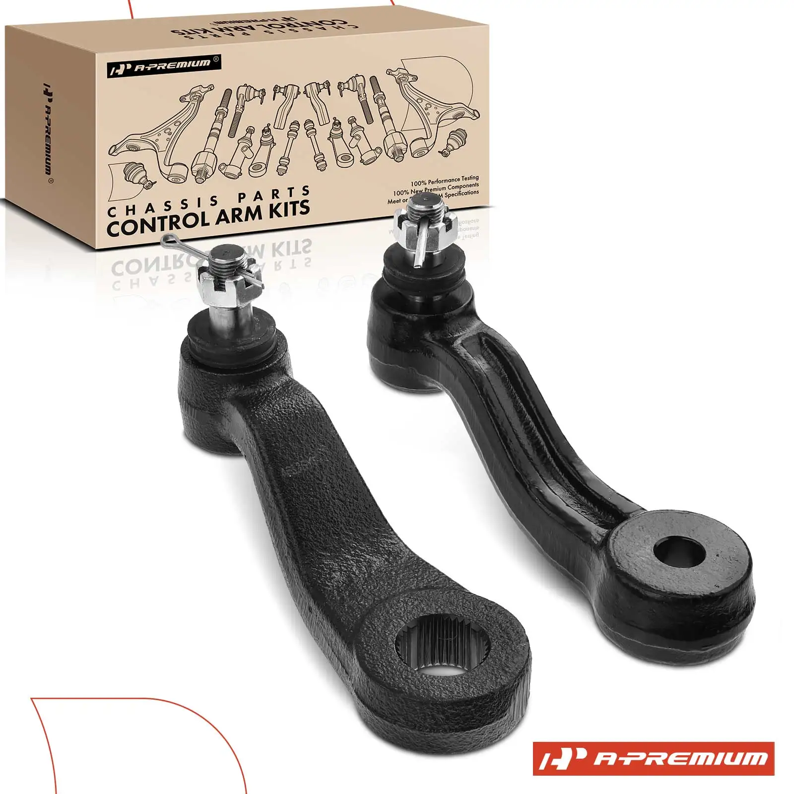 A-Premium 2x Front Steering Pitman Arm & Idler Arm for Chevrolet Tahoe 1995-2000 C1500 Suburban 1993-1999 GMC Yukon 1993-2000