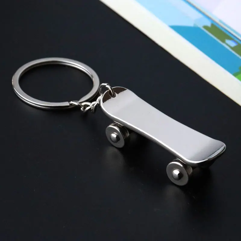 Mini Finger Skateboard Decompression Keychain Pendant Personalized Simple Metal Scooter Children's Stress Relief Toys