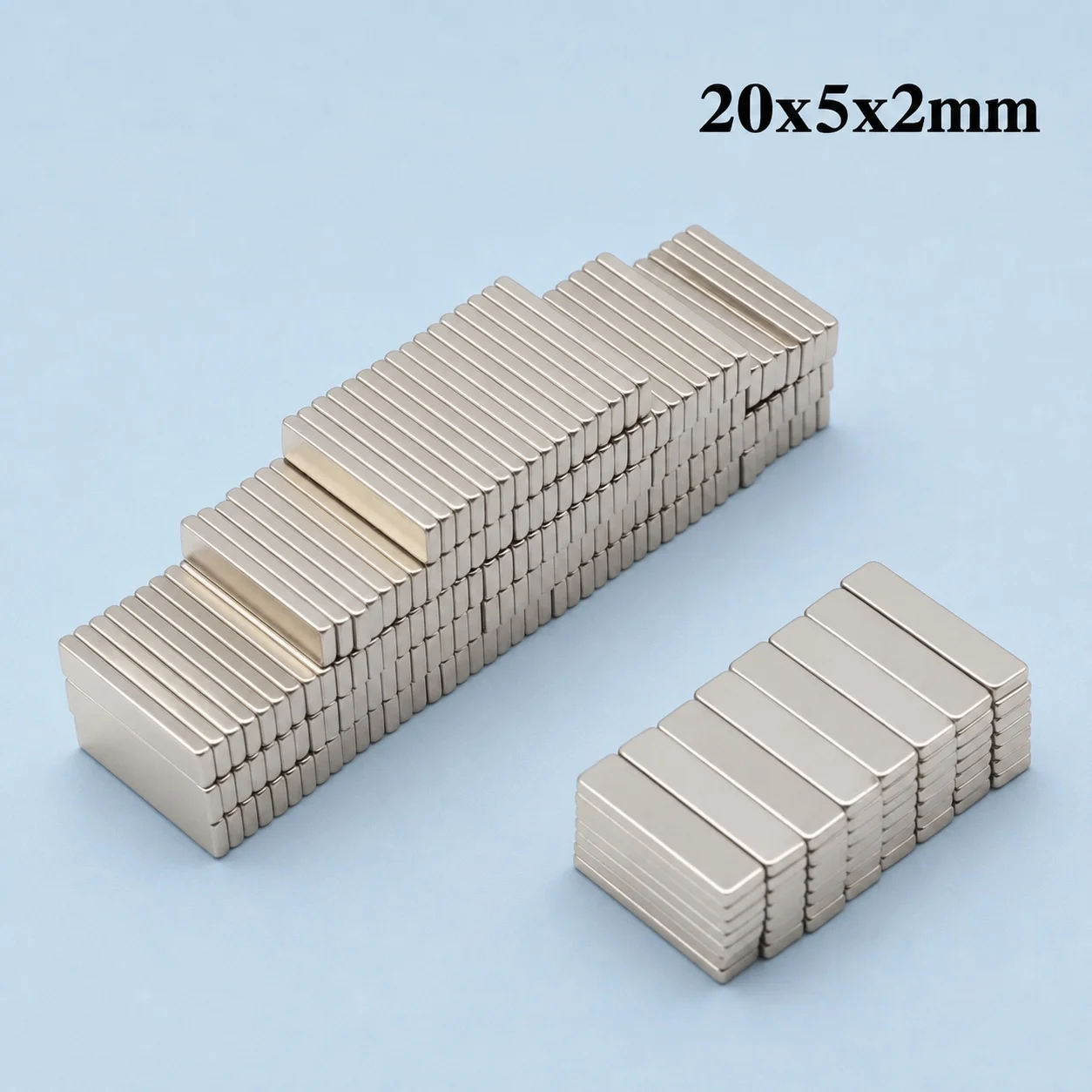Industrial Standard Magnetic Alloy Durable Waterproof Neodymium Magnet Rectangular 20x5x2mm for Model Building