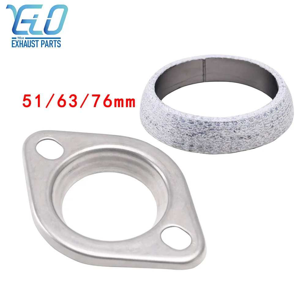 1 Set Collector Flange Donut Stainless Steel  2/2.5/3 Inch Exhaust Gasket Header Universal Car Accessories
