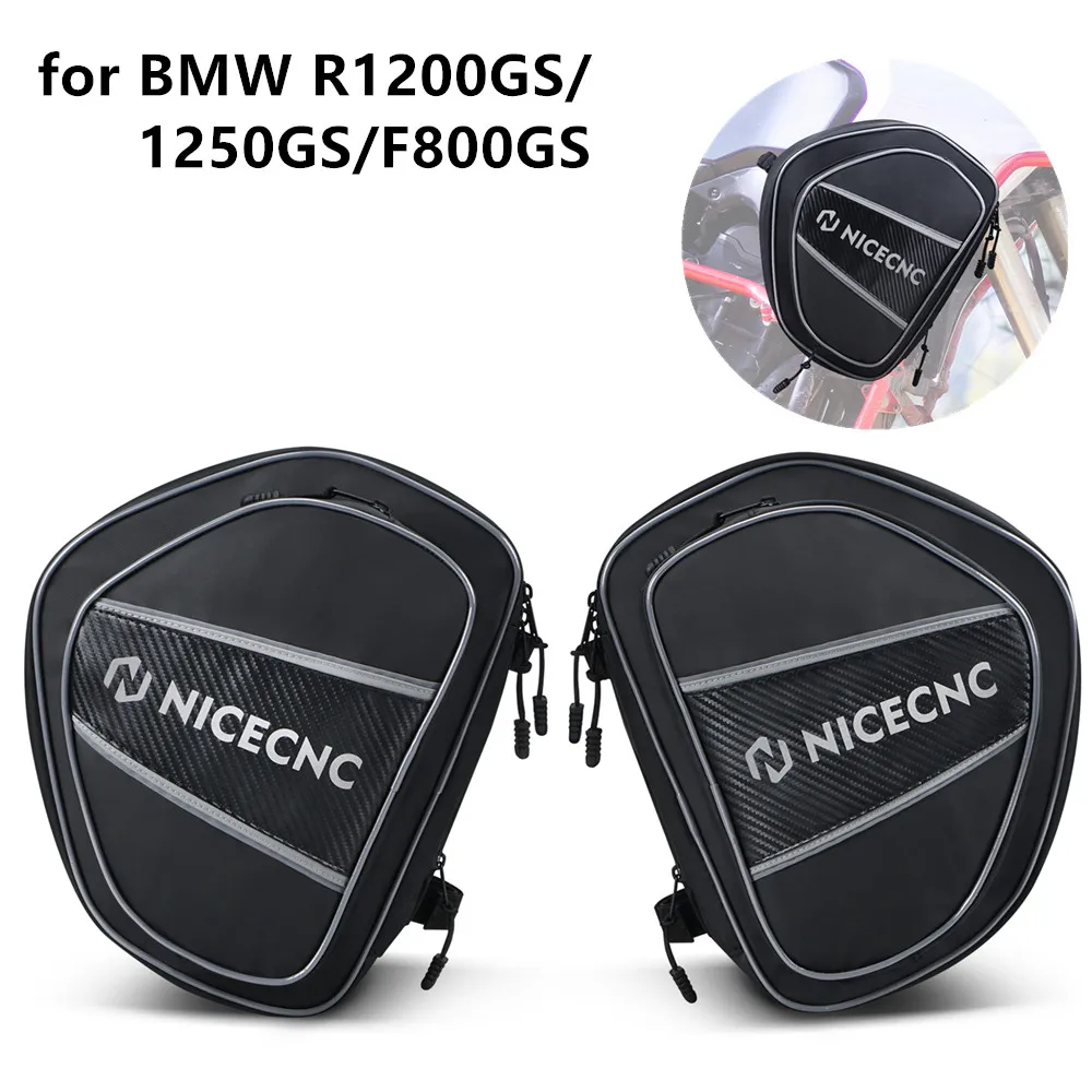 

NICECNC Motorcycle Saddlebag Crash Bar Side Bag for BWM F800GS F850GS F700GS 10L/11L Motorbike Storage Panniers Wear-resistant