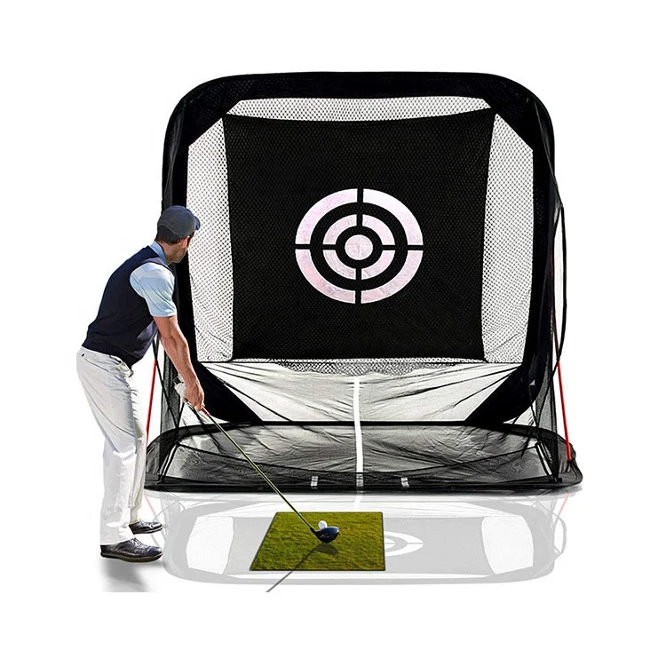 Folding Golf Practice Net, Portable Home Garden Hitting Net, Black, 10x7 Feet, Easy Setup, Durable Polyester, Indoor Outdoor Use