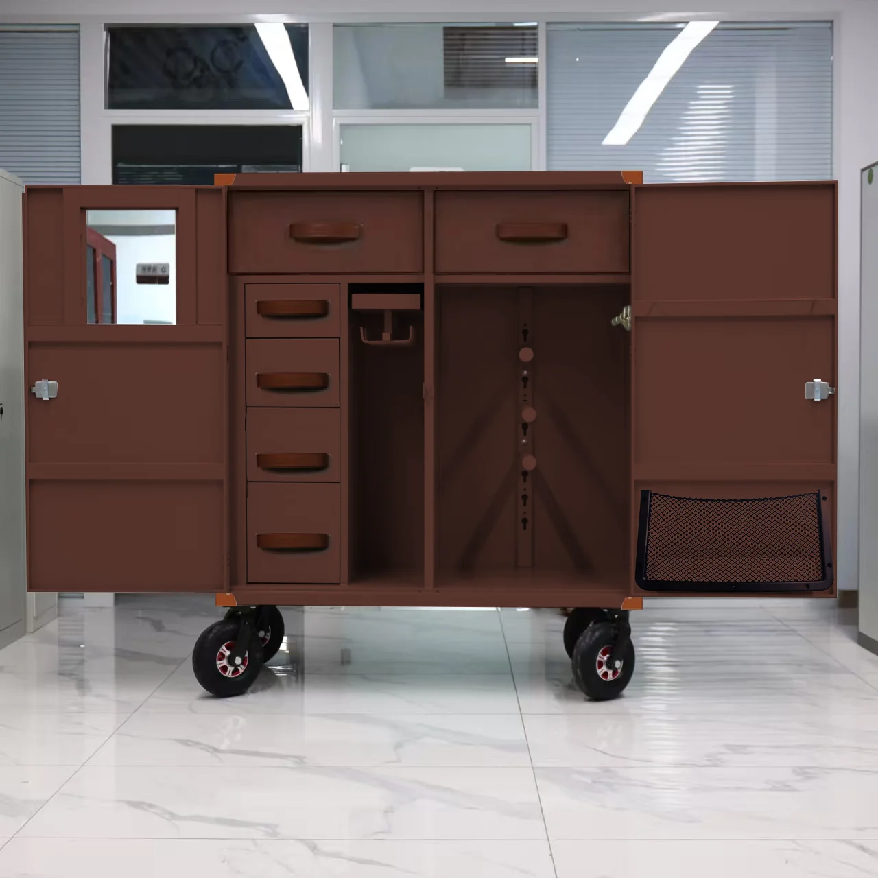 Latest Customized Steel Horse Tack Box Portable Tack Trunk Locker Stable Cabinet