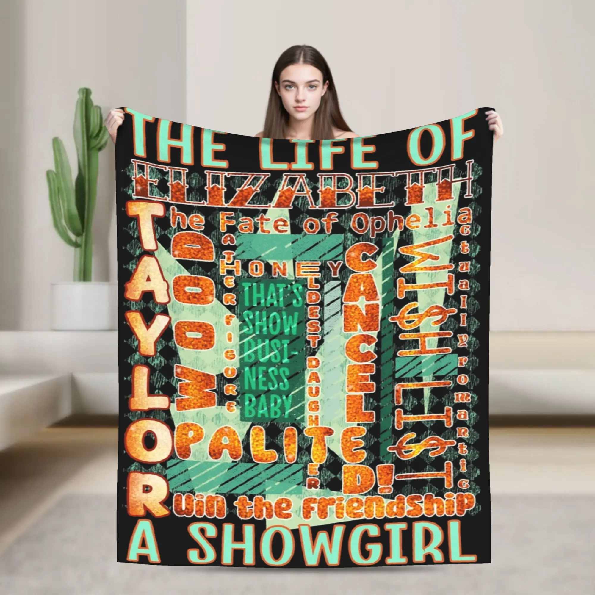 The Life of A Showgirl Blanket Cozy Soft 2025 New Album Throw Blankets for Bed 50x60 Inch Multiple Sizes Bedspreads