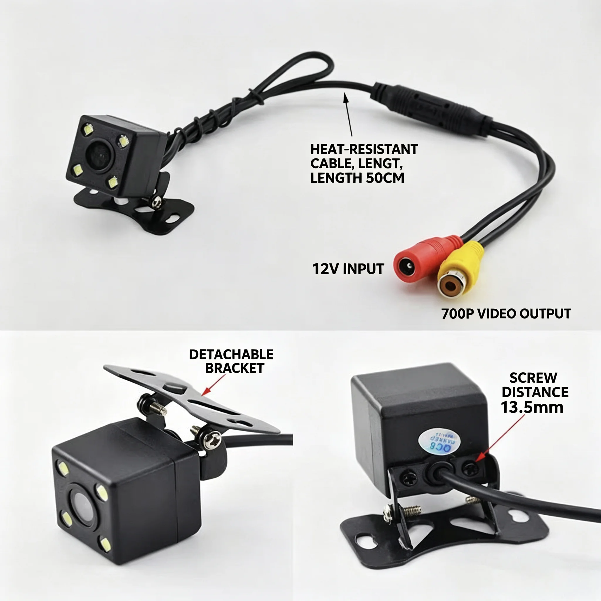 NEW Wide Angle HD Car Rearview Camera Rear View Video Vehicle Camera Backup Reverse Camera 12 LED Night Vision Parking