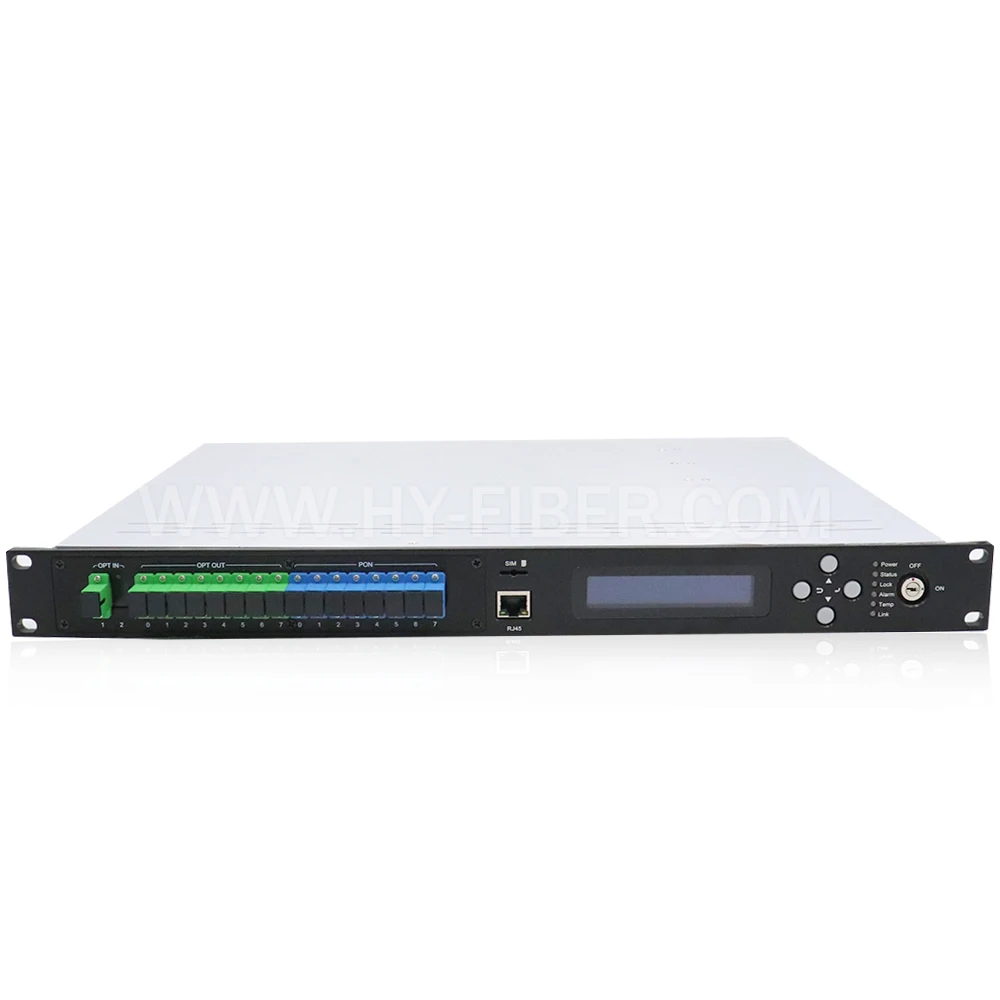 

XGSPON 8x22dBm 1270nm 1577nm 1490nm 1310nm 1550nm FTTH Fiber Optical EDFA Amplifier With WDM