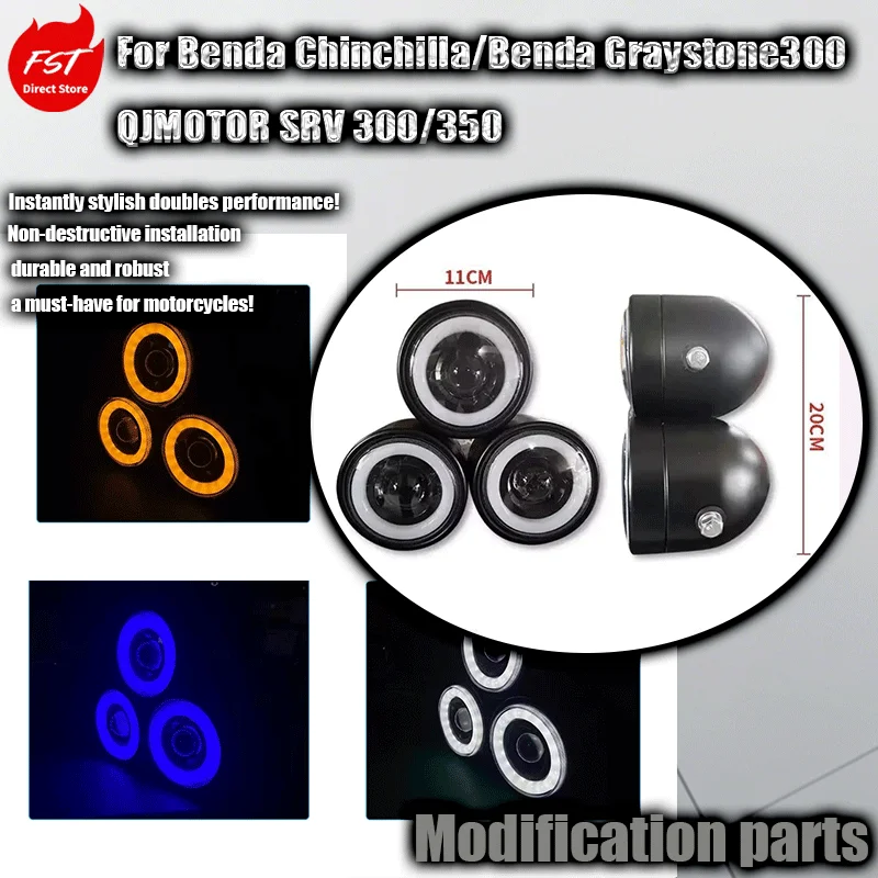 

For Benda Chinchilla/Benda Graystone300 QJMOTOR SRV 300/350 headlight modification