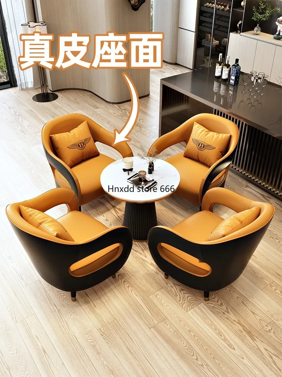 Table and chair combination light luxury modern rest area simple meeting area business reception sofa