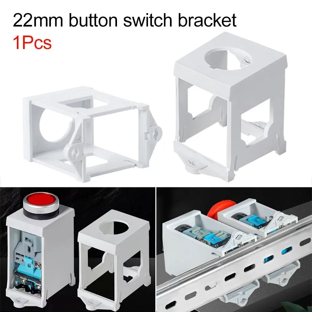1Pcs 22mm Push Button Switch Bracket Slide Rail LA38 Emergency Stop Seat Base Round Indicator Signal Light Bracket