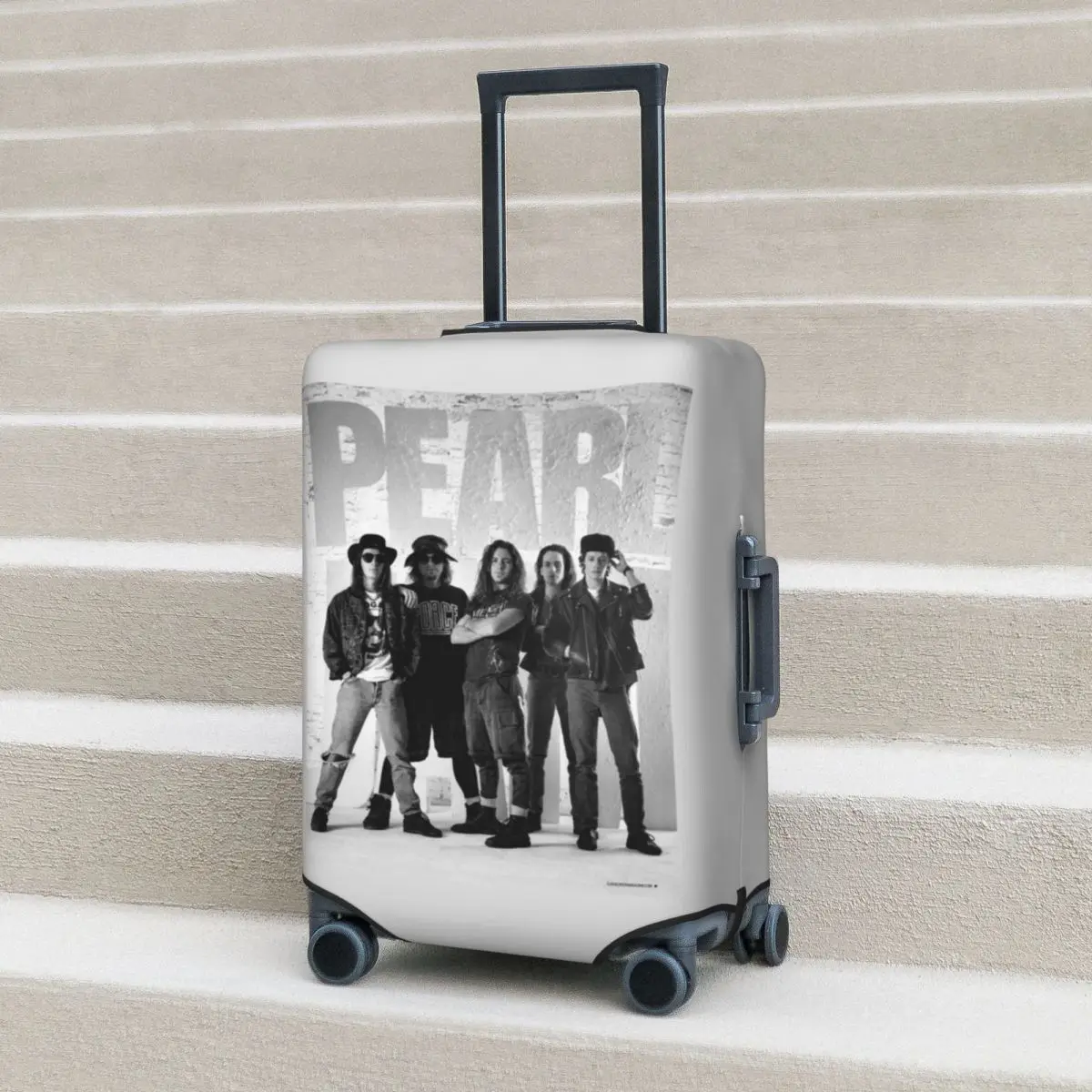 

Pearls Jam Band 2024 World Tour Rock Concert Suitcase Cover Protection Elastic Travel Luggage Protector Covers for 18-32 Inch