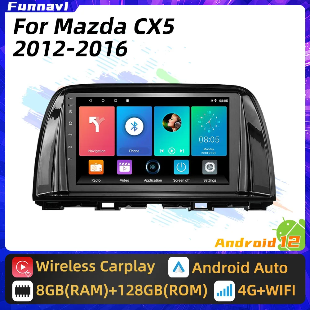 Car Radio for Mazda CX5 CX-5 CX 5 2012 - 2016 2 Din Android Stereo Navigation GPS WIFI FM BT Multimedia Video Player Head Unit